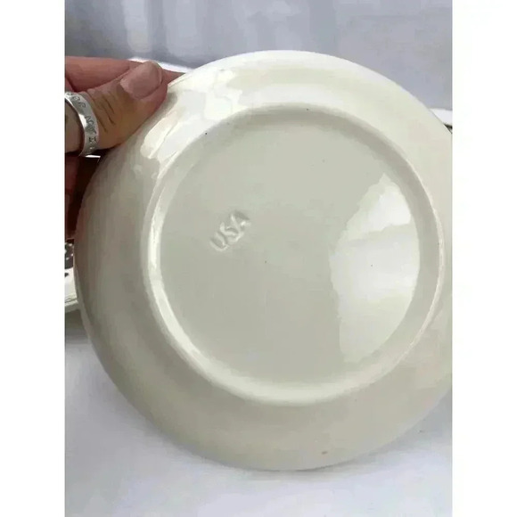 VTG Set of 6 1970's Floral Dessert Plate Brown Tan Flowers 6" - Picture 11 of 11